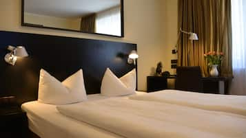 Premium bedding, down duvets, minibar, in-room safe