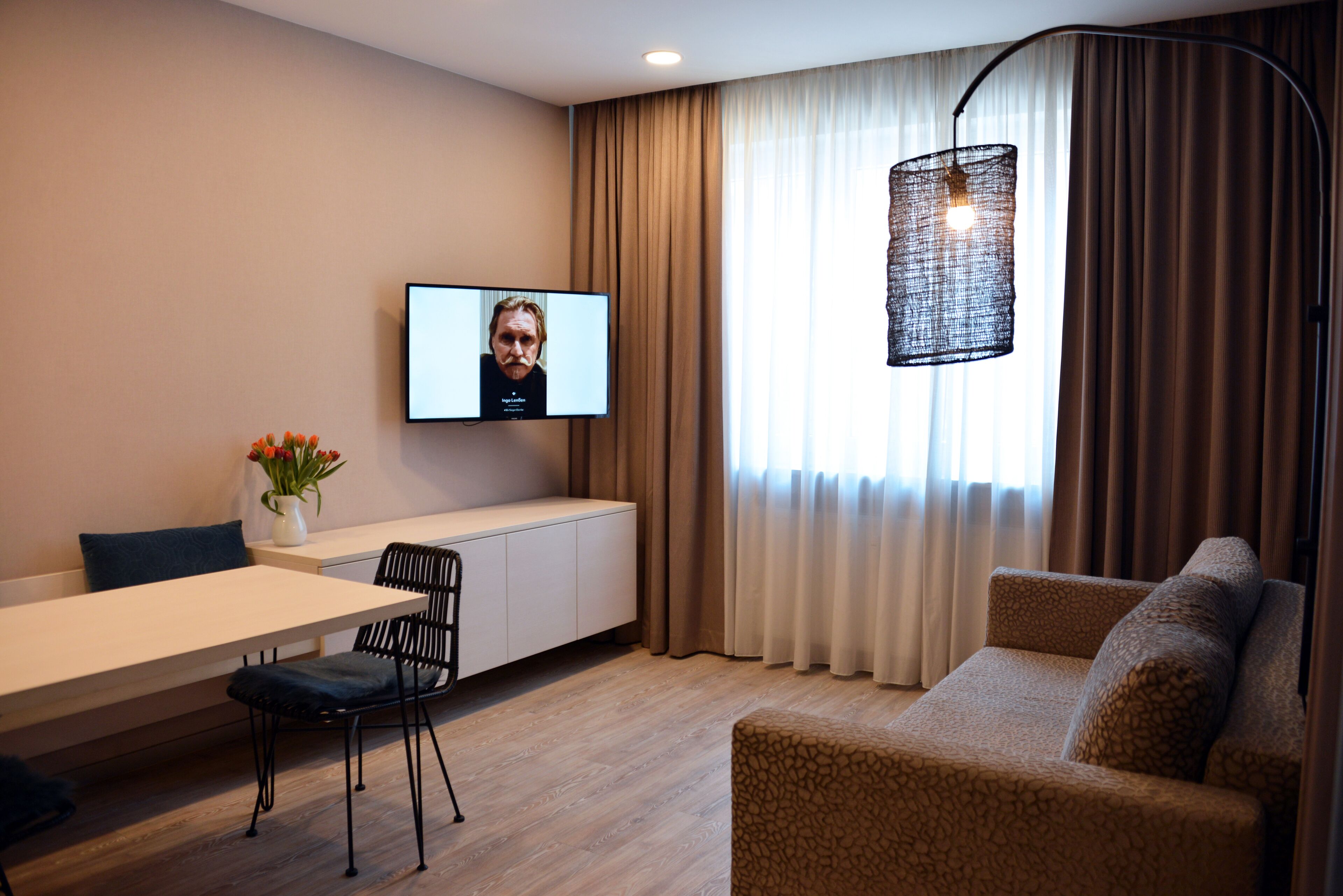 Suite, 1 Bedroom | Living room | LCD TV