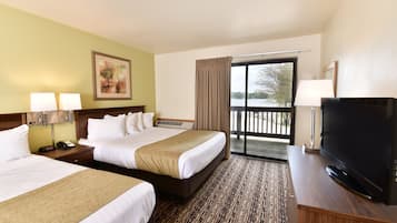 Standard Room, 2 Queen Beds, Lake View | Iron/ironing board, travel crib, rollaway beds, WiFi