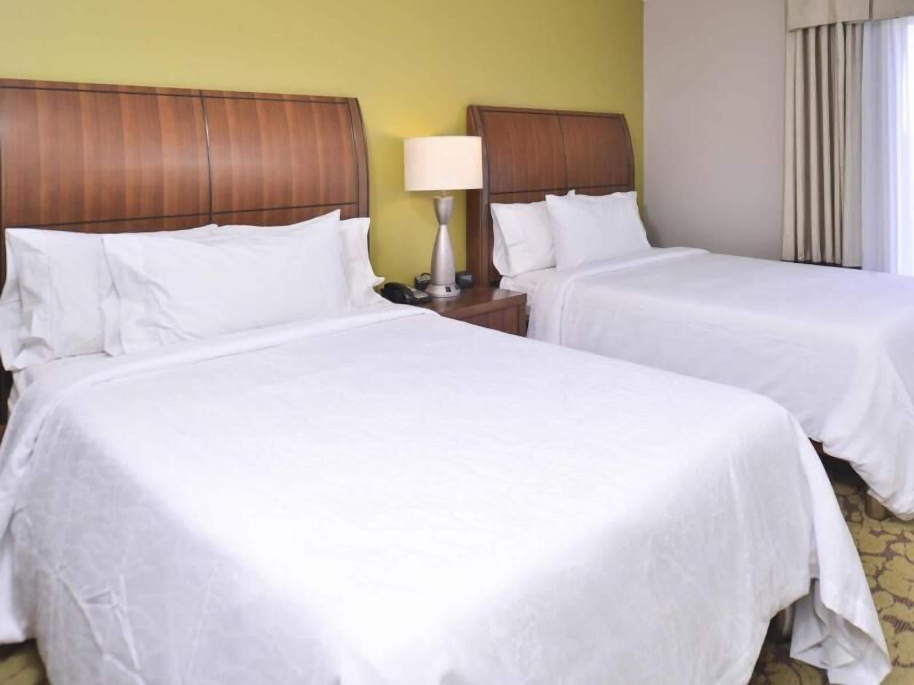Down comforters, Select Comfort beds, in-room safe, desk