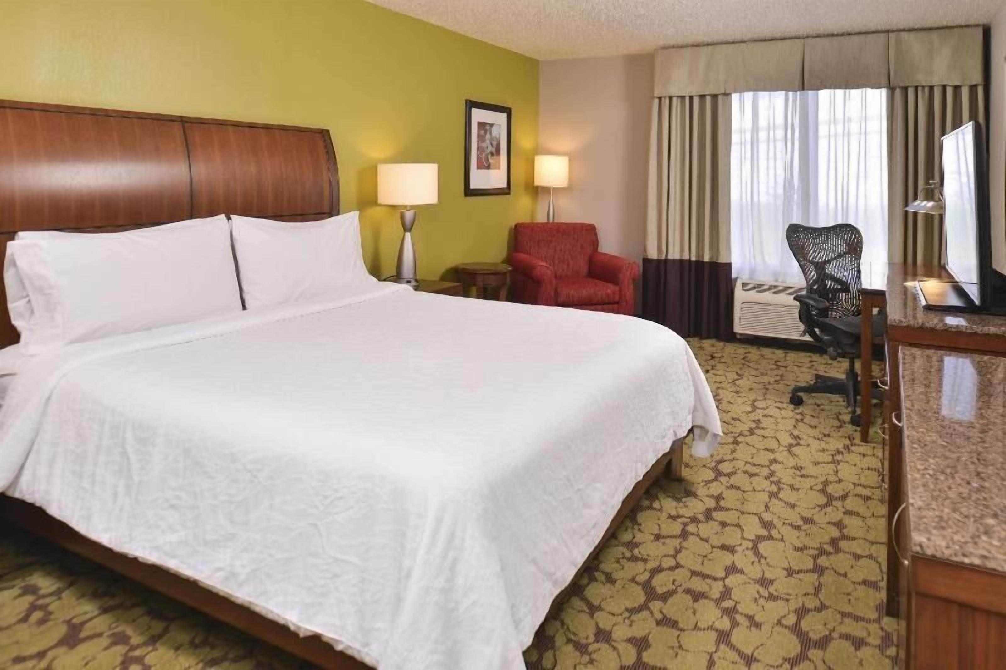 Down comforters, Select Comfort beds, in-room safe, desk