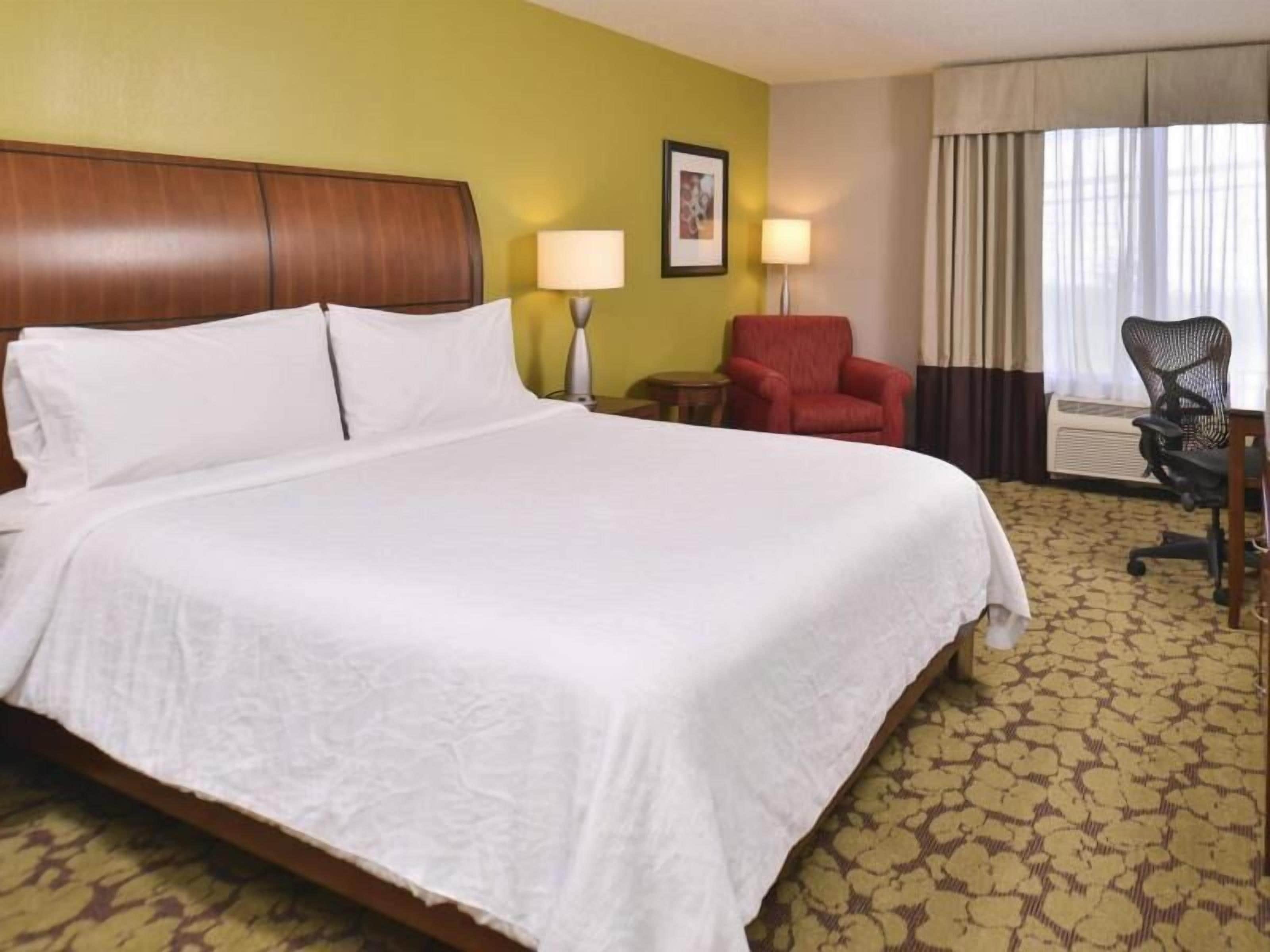 Down comforters, Select Comfort beds, in-room safe, desk