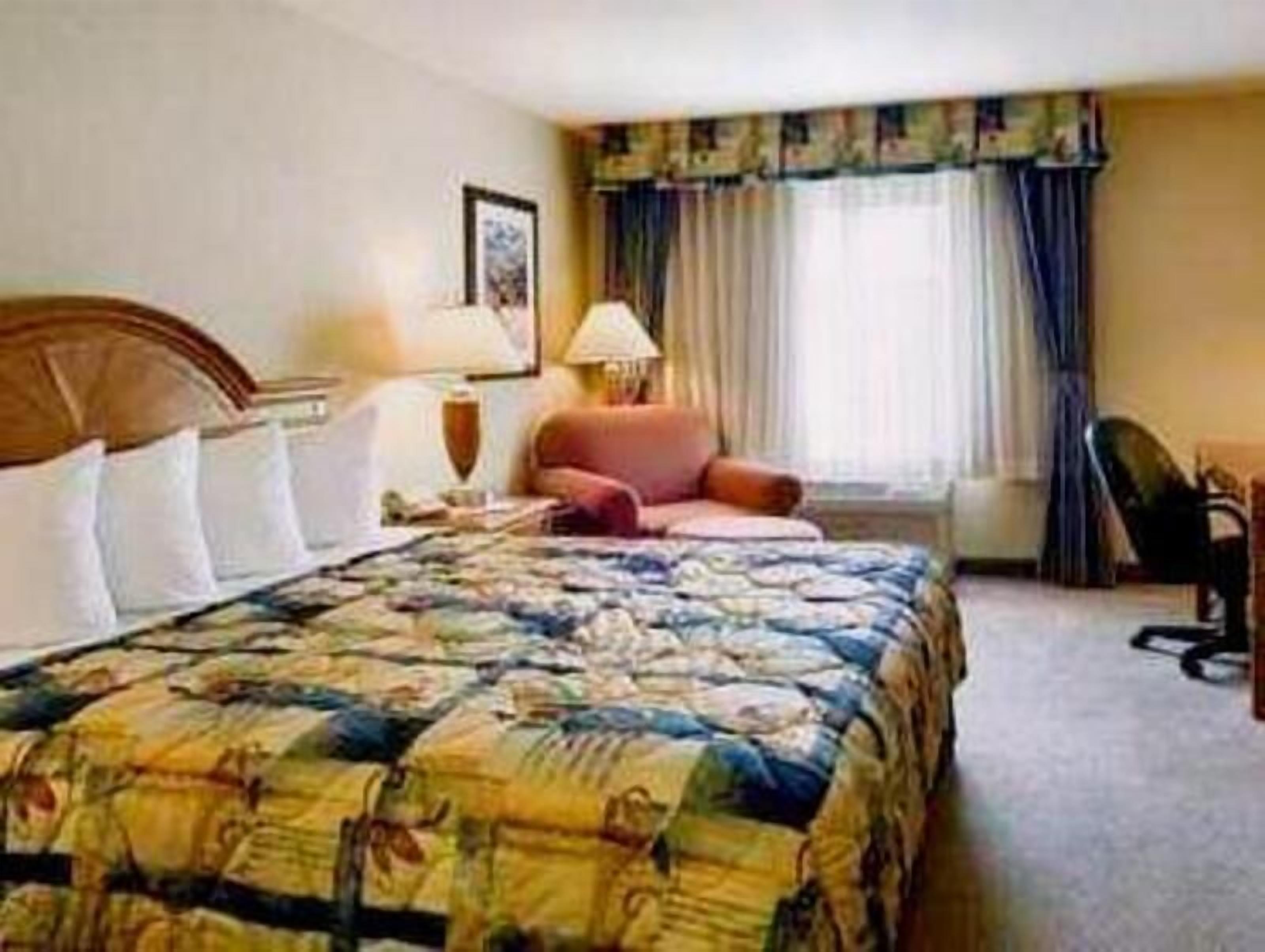 Down comforters, desk, laptop workspace, iron/ironing board