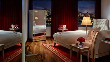 Sábanas de algodón egipcio, ropa de cama de alta calidad y minibar
