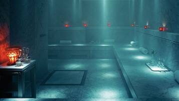 Un sauna, baño turco, baño turco/hammam, tratamientos corporales