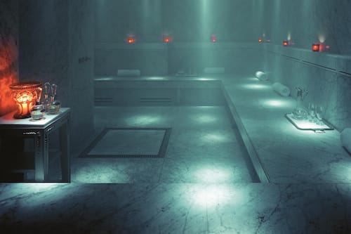 Sauna, steam room, Turkish bath, body treatments, aromatherapy