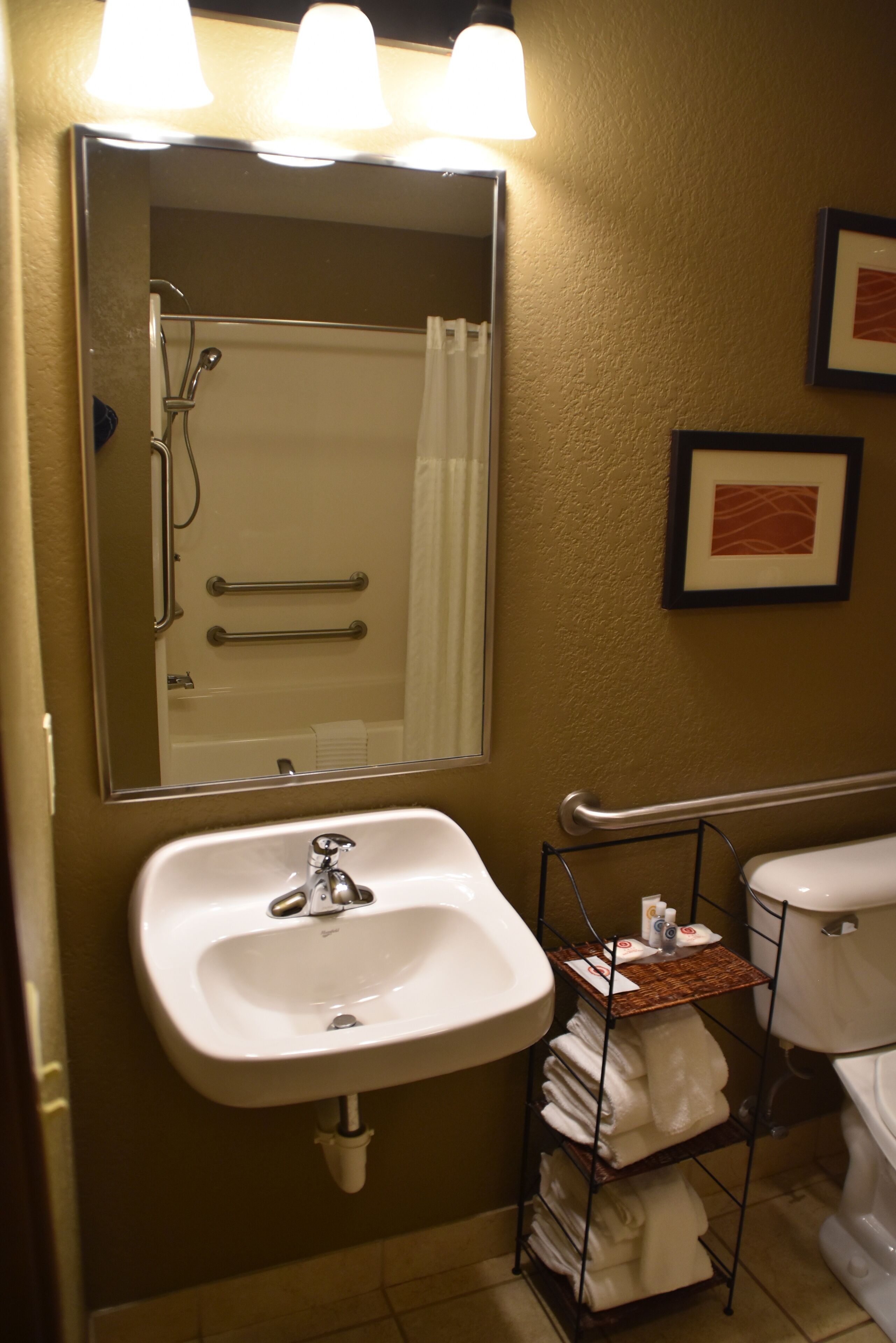 room, 1 king bed, accessible, non smoking | bathroom | hydromassage showerhead, free toiletries, hair dryer, towels