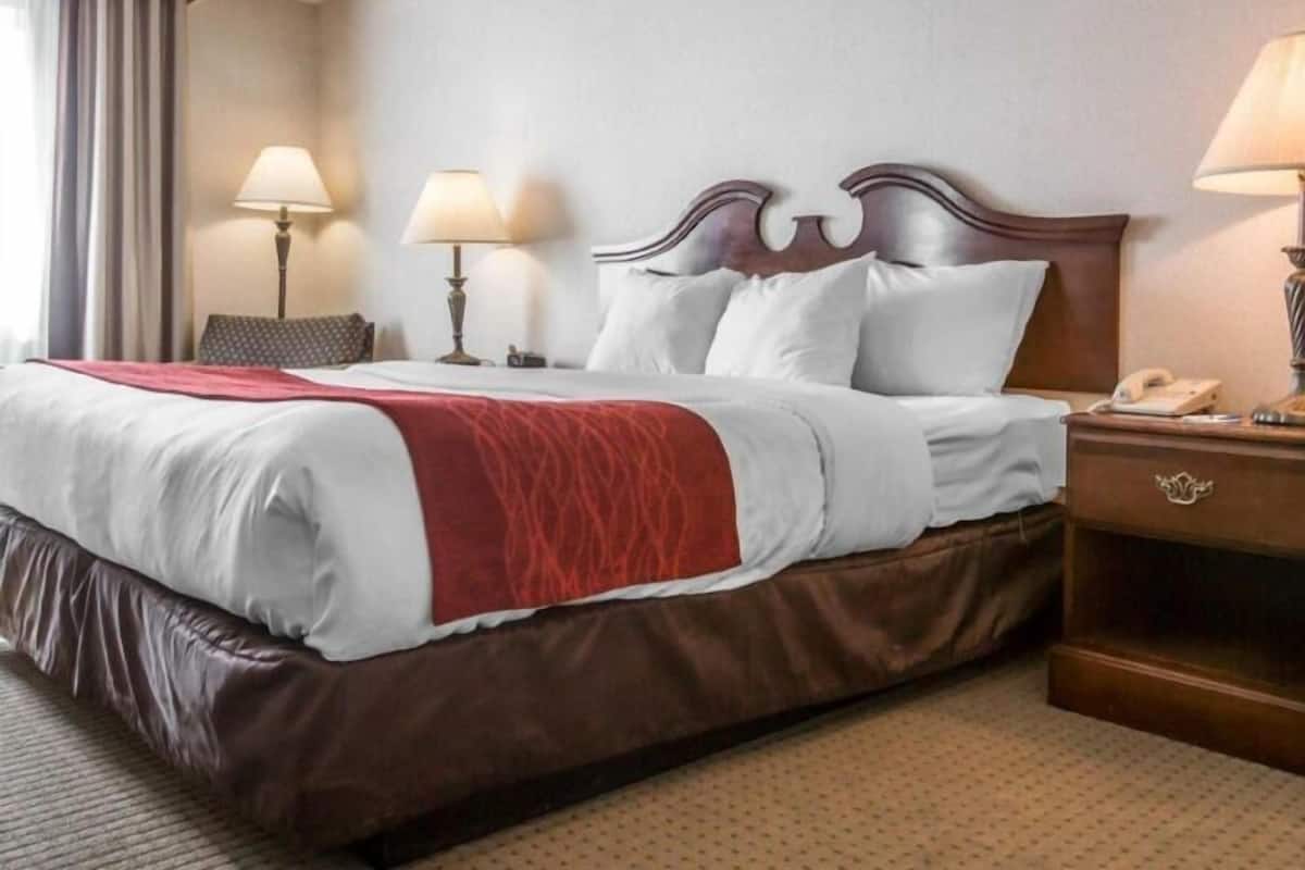 Desk, blackout drapes, iron/ironing board, free WiFi