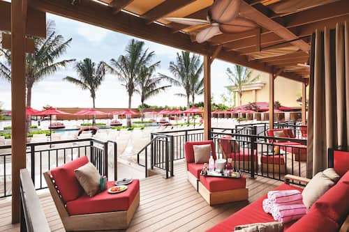 Indoor pool, seasonal outdoor pool, pool cabanas (surcharge)