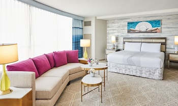 Premium bedding, in-room safe, desk, blackout drapes at Borgata Hotel Casino & Spa