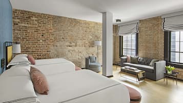 Studio Suite, Multiple Beds (Historic) | Frette Italian sheets, premium bedding, pillowtop beds, minibar