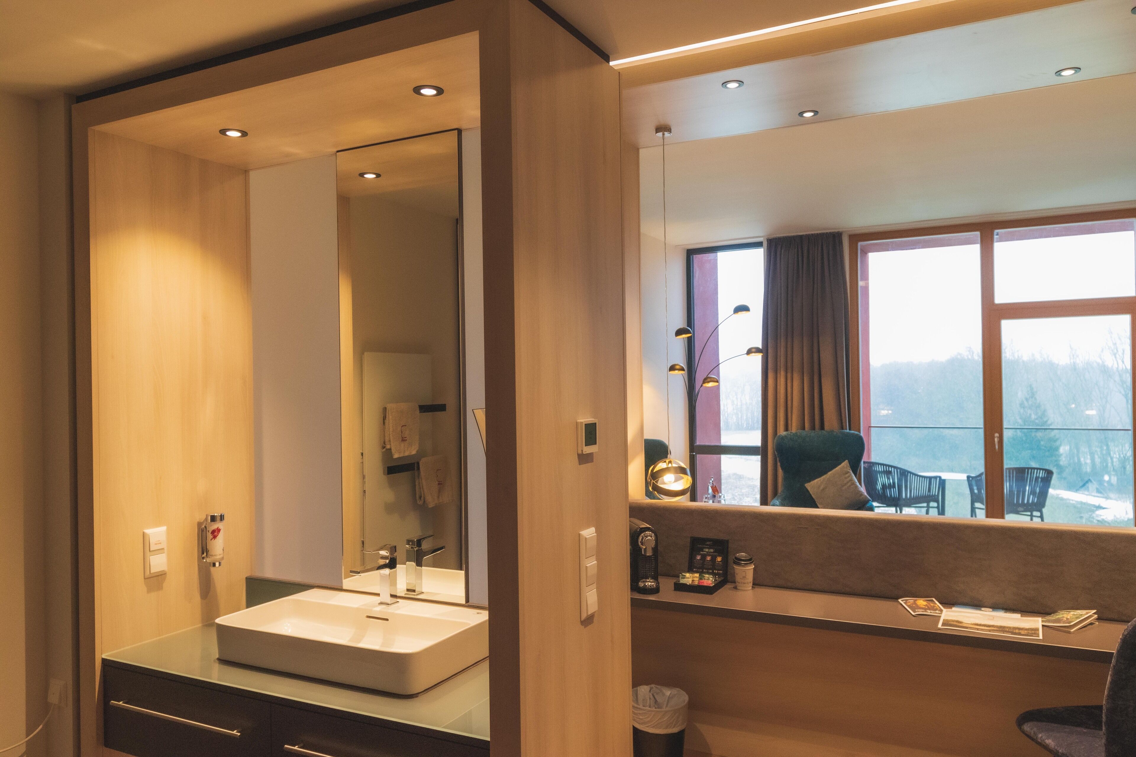 free toiletries, hair dryer, bathrobes, slippers