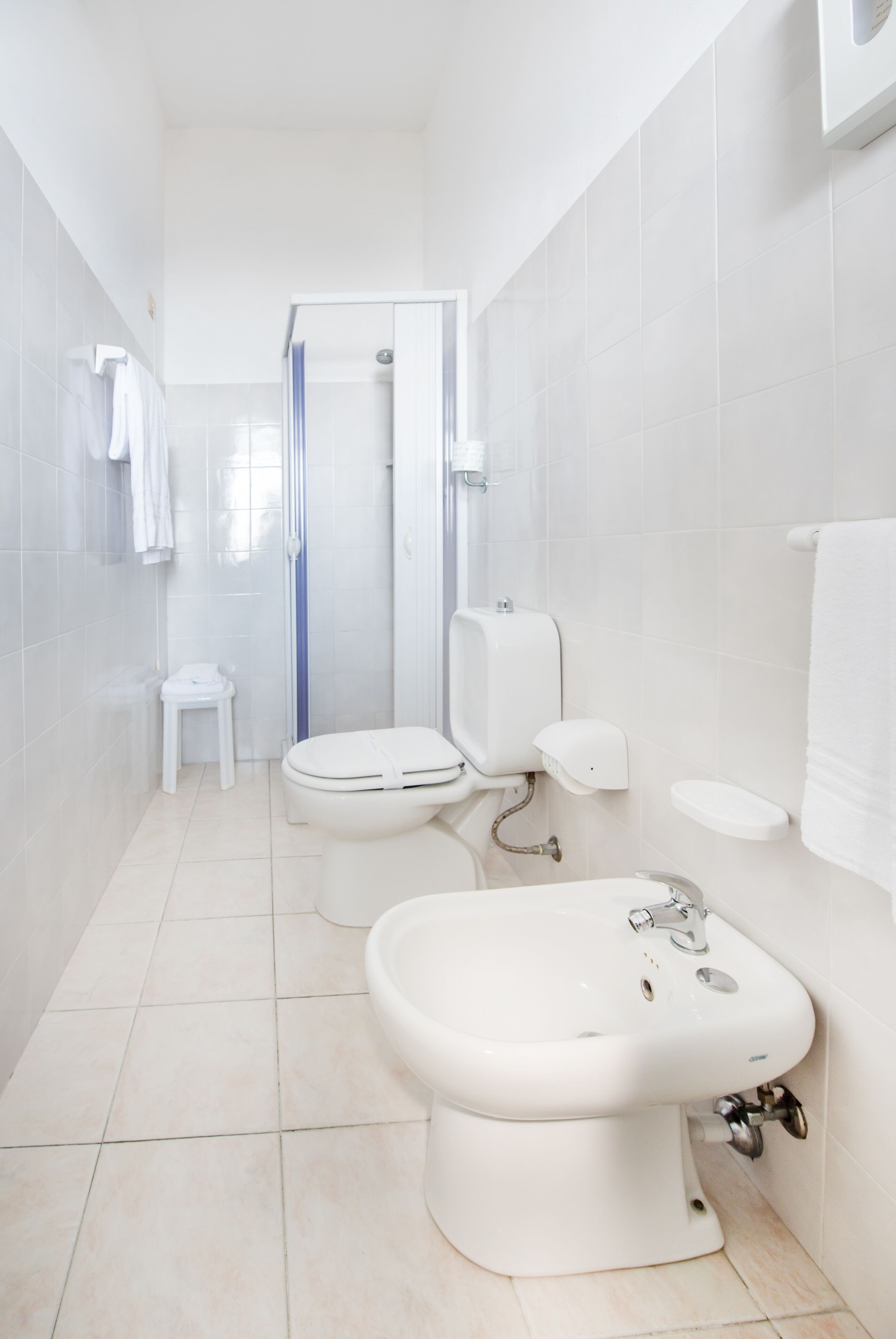 shower, free toiletries, hair dryer, bidet