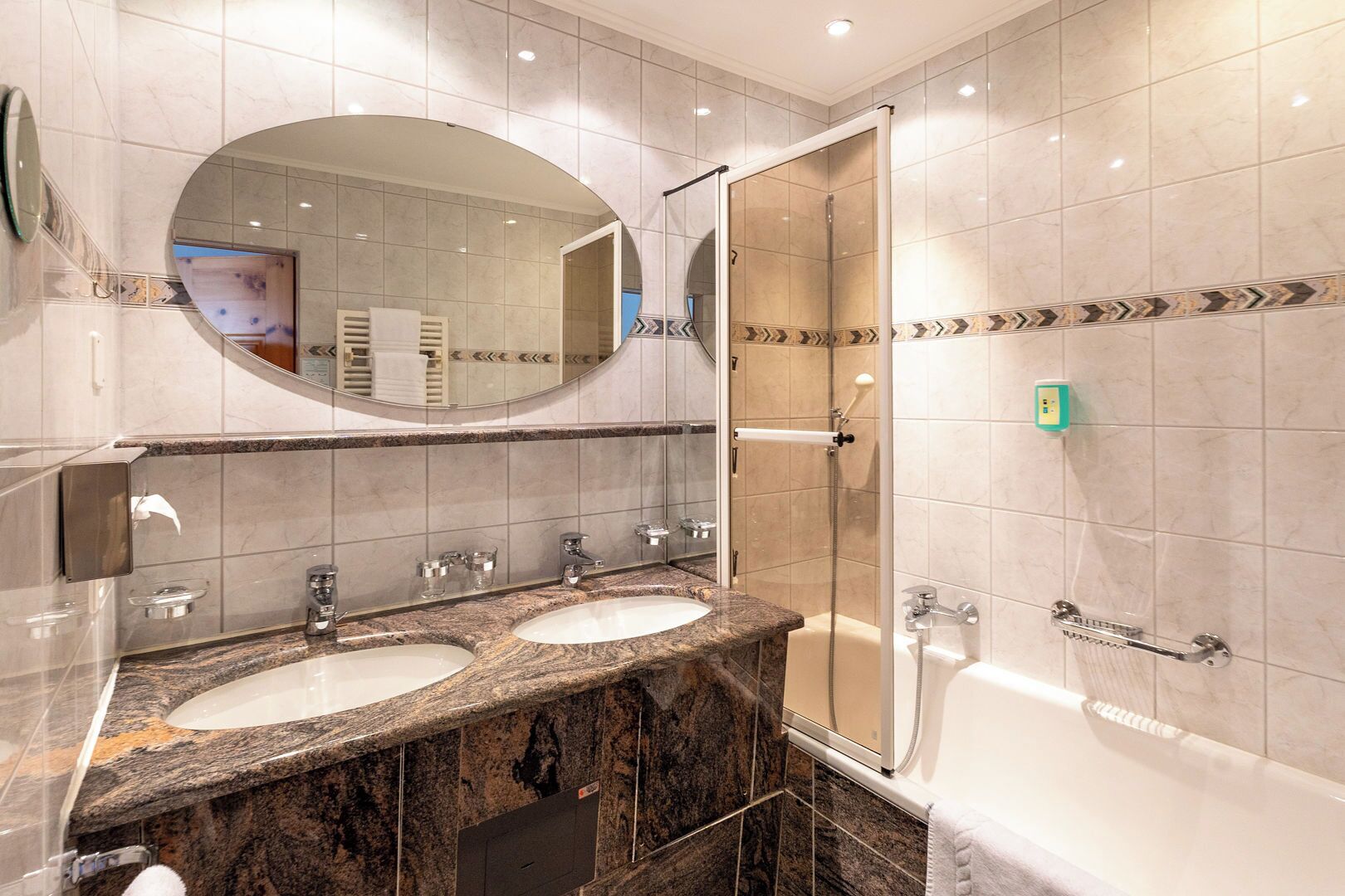 economy double room | bathroom | hair dryer, towels