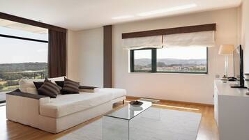 Habitación ejecutiva, Terraza | Minibar, caja de seguridad en la habitación, escritorio y wifi gratis