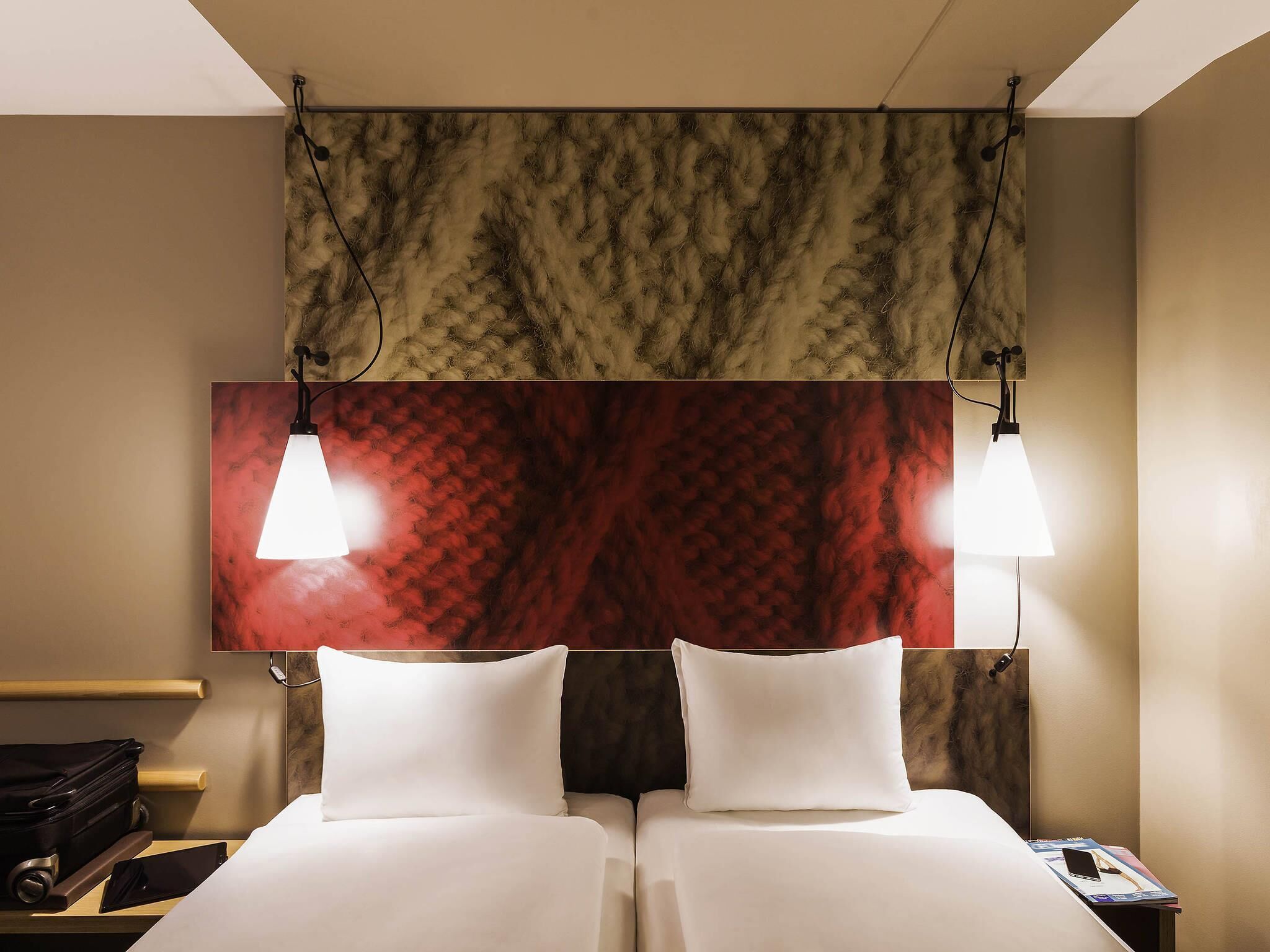 Hypo-allergenic bedding, desk, blackout curtains, soundproofing