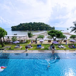 Outdoor pool, open 7:00 AM to 7:00 PM, pool umbrellas, sun loungers