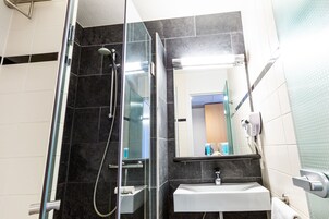 Free toiletries, hair dryer (on request), towels