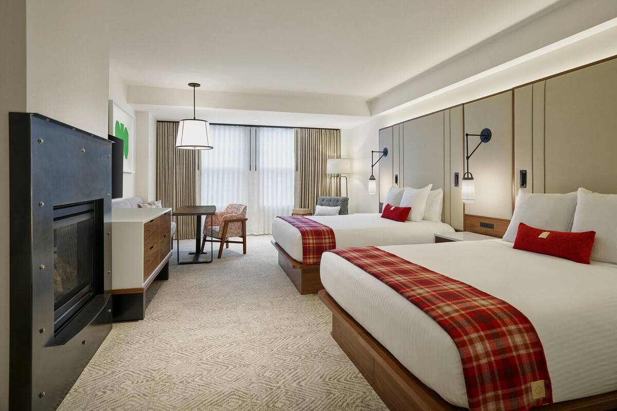 Roupas de cama premium, cofres nos quartos