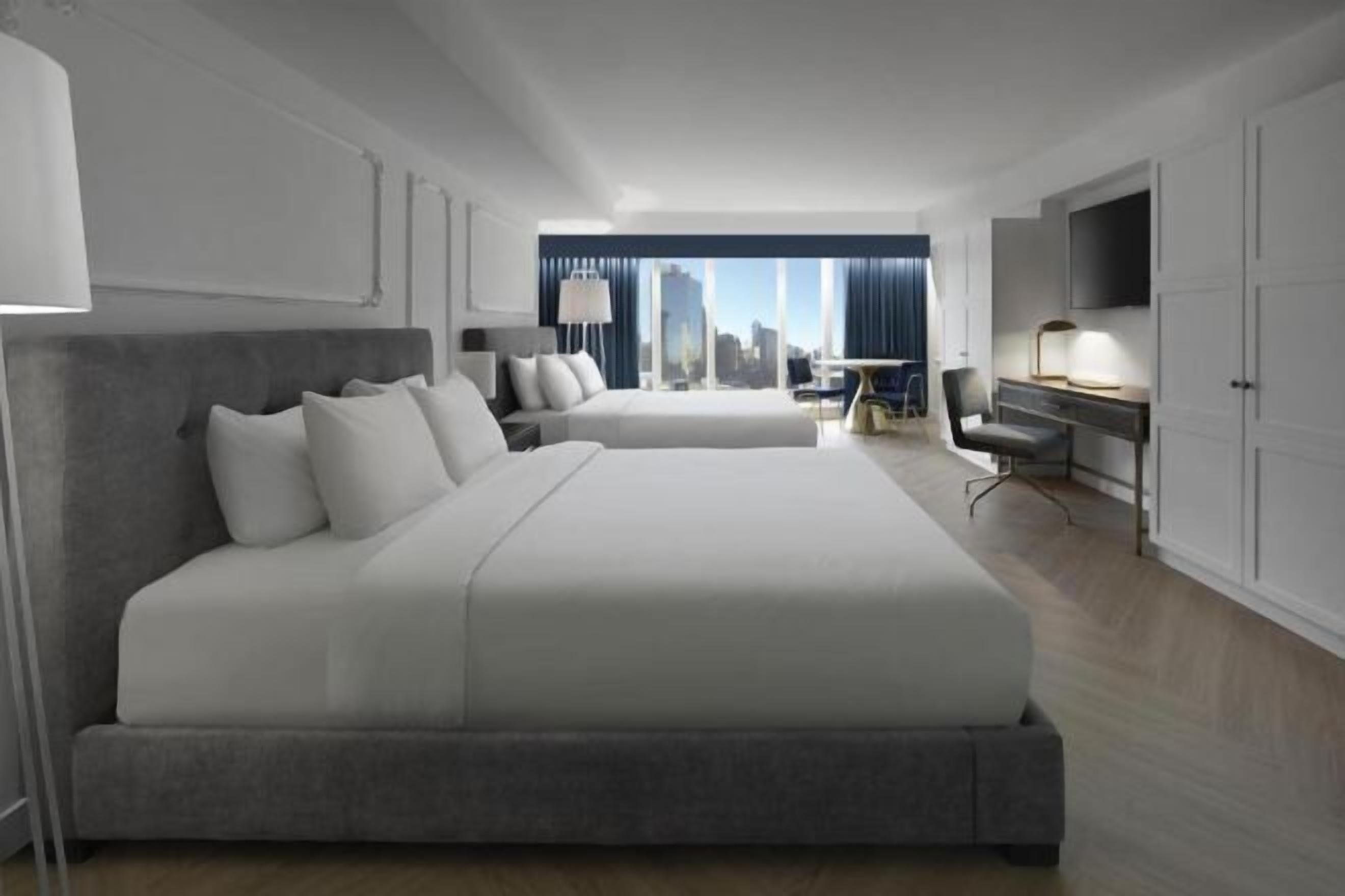 1 多间卧室、防过敏的被褥、客房内保险箱、办公桌