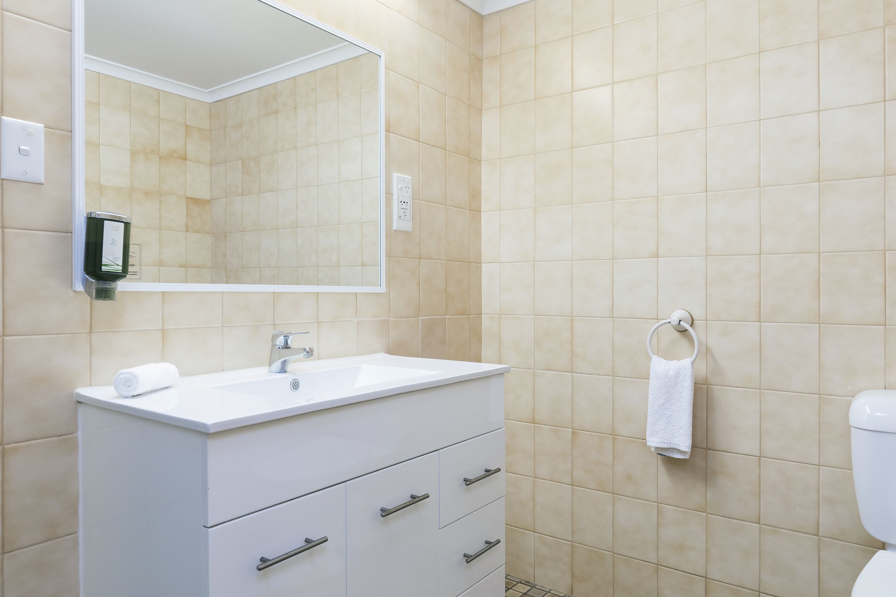 standard room | bathroom | hair dryer, towels
