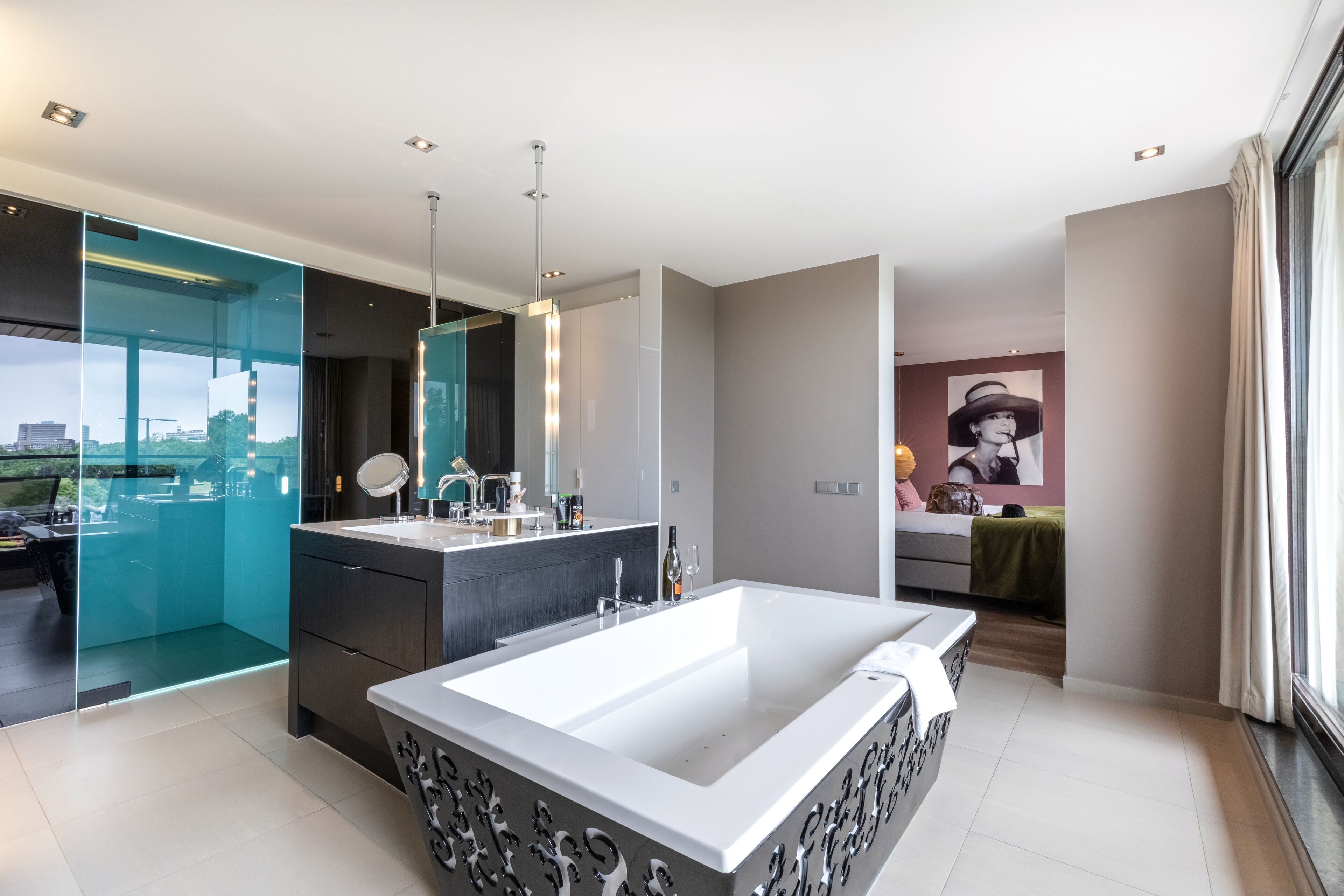 be relaxed suite | bathroom | separate bathtub and shower, free toiletries, towels
