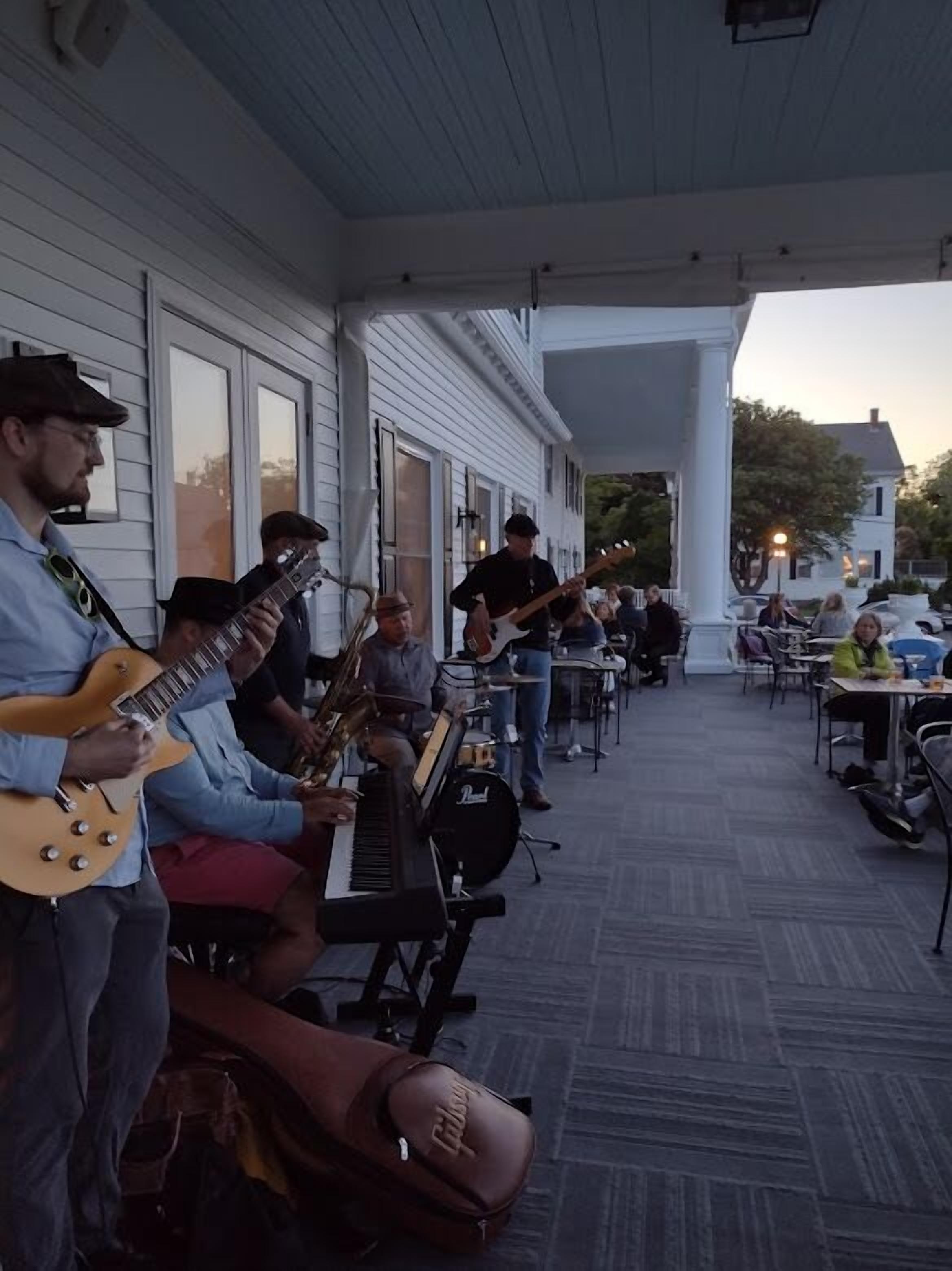 dinner served, beach views