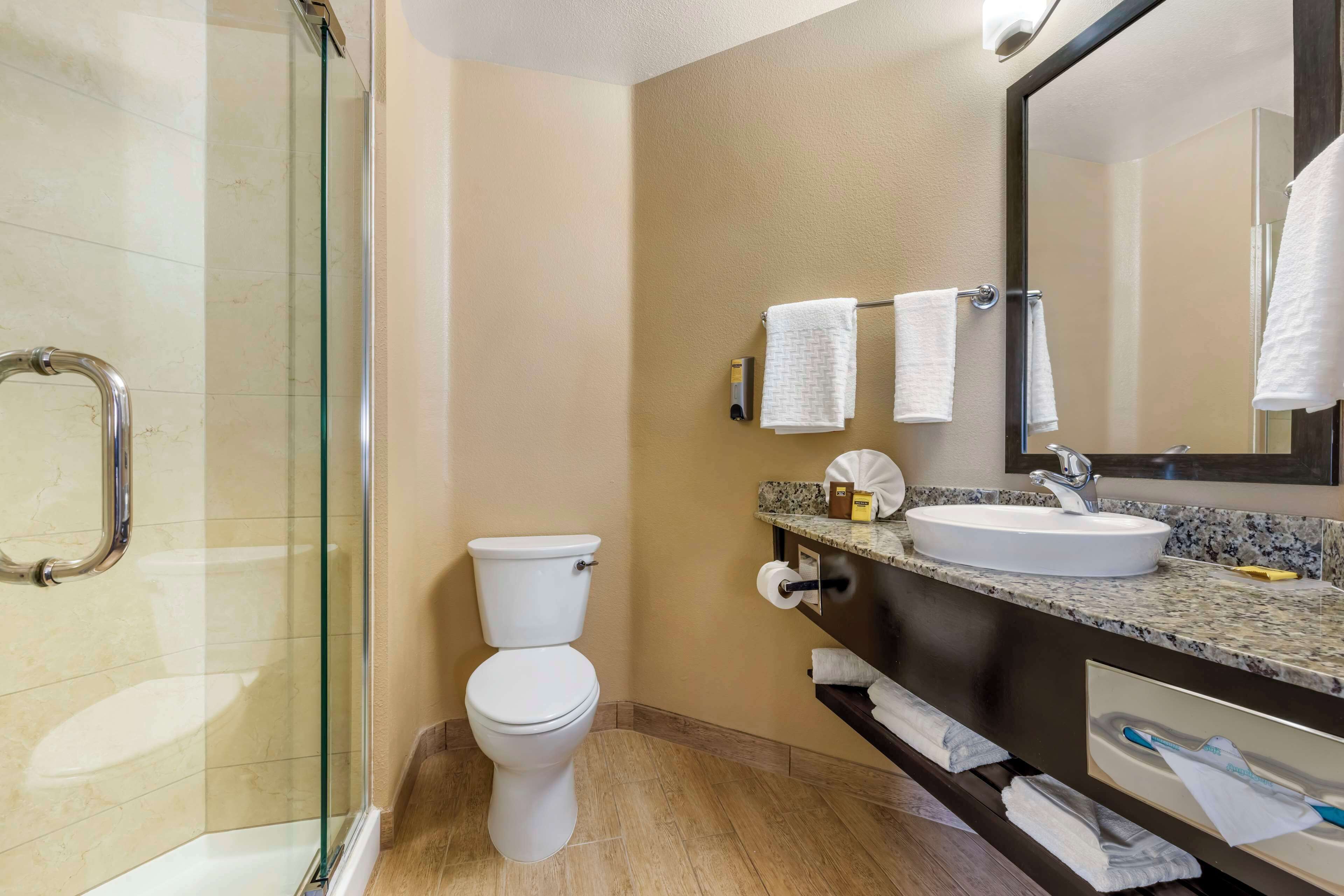 free toiletries, hair dryer, towels, soap