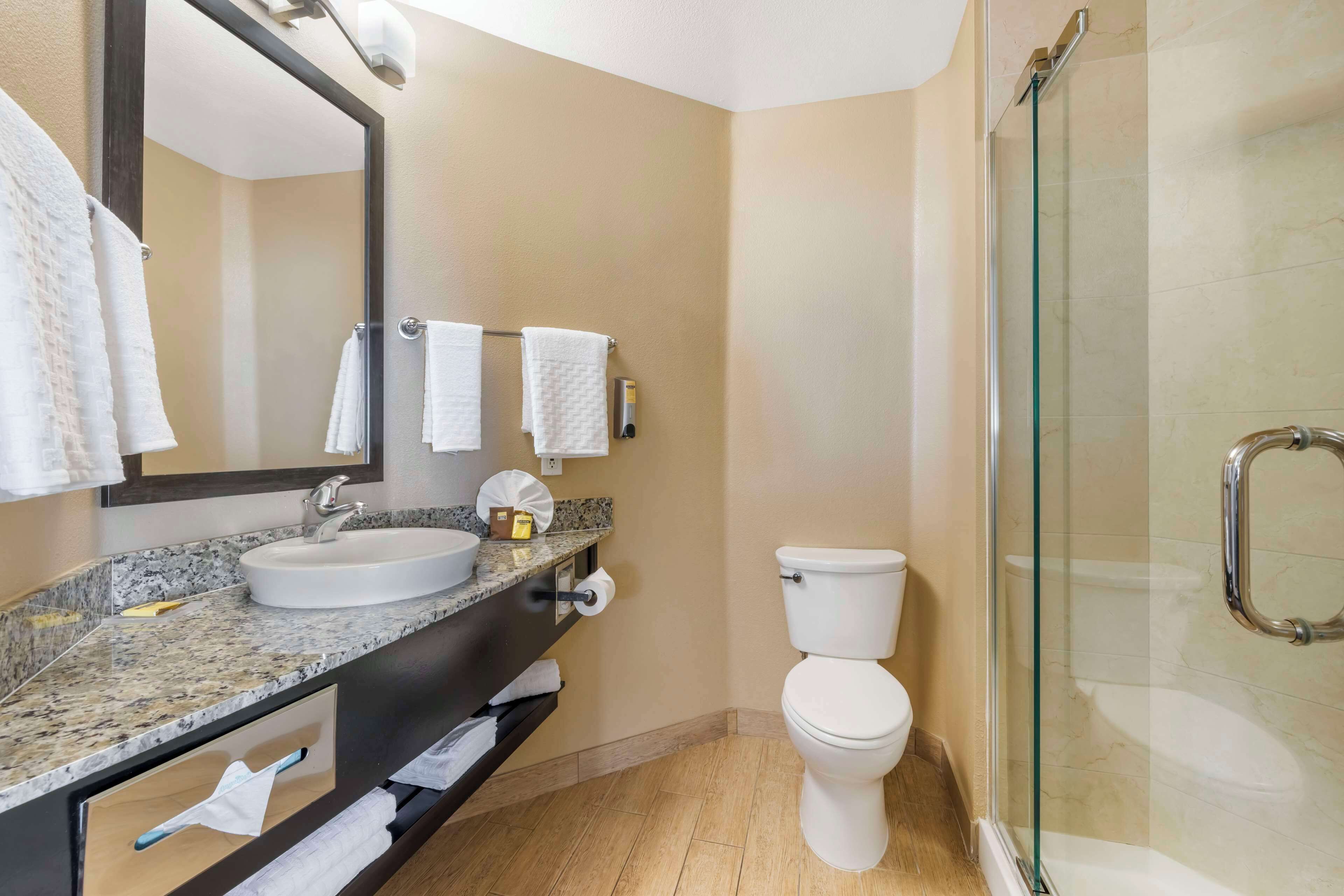 free toiletries, hair dryer, towels, soap