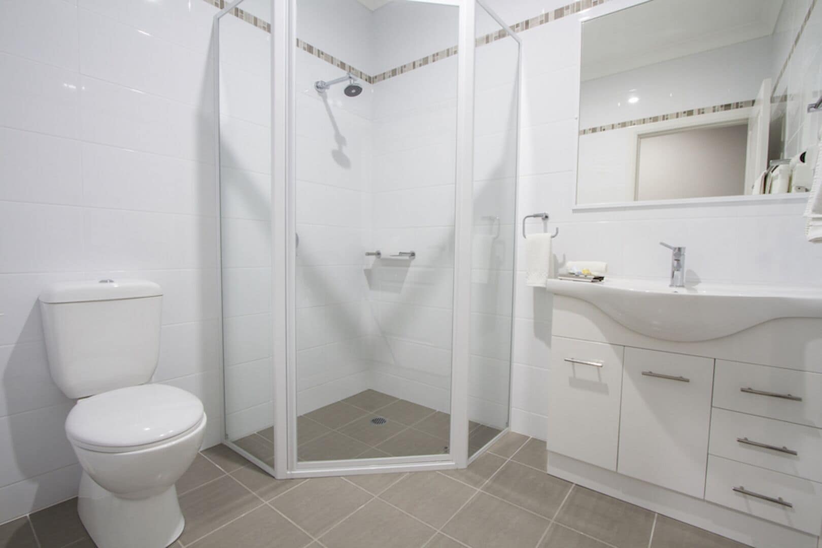 free toiletries, hair dryer, towels