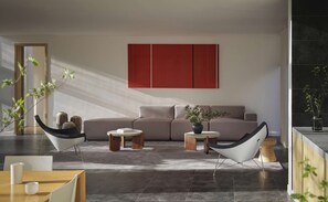 Articles de minibar gratuits, coffre-fort, décor unique