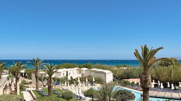 Double Sea View Room | Pool | 3 outdoor pools, pool umbrellas, sun loungers