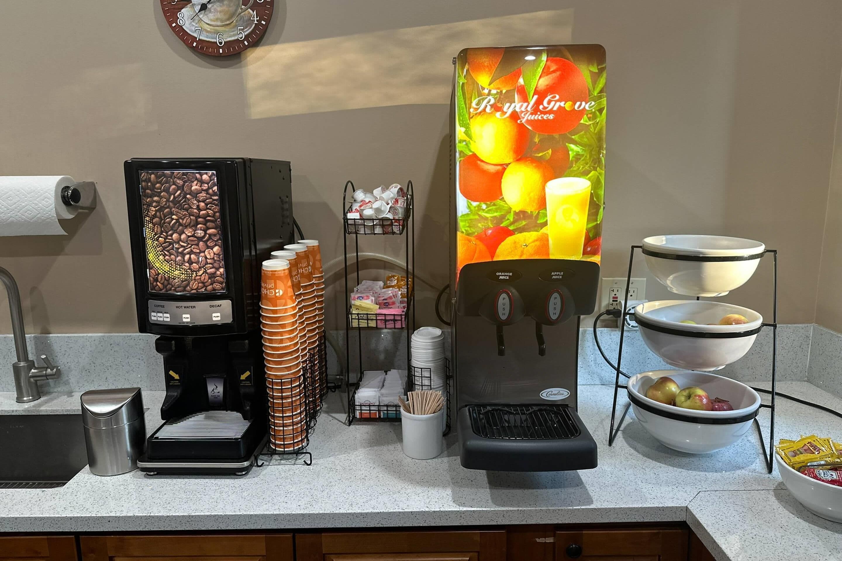 free daily self-service breakfast