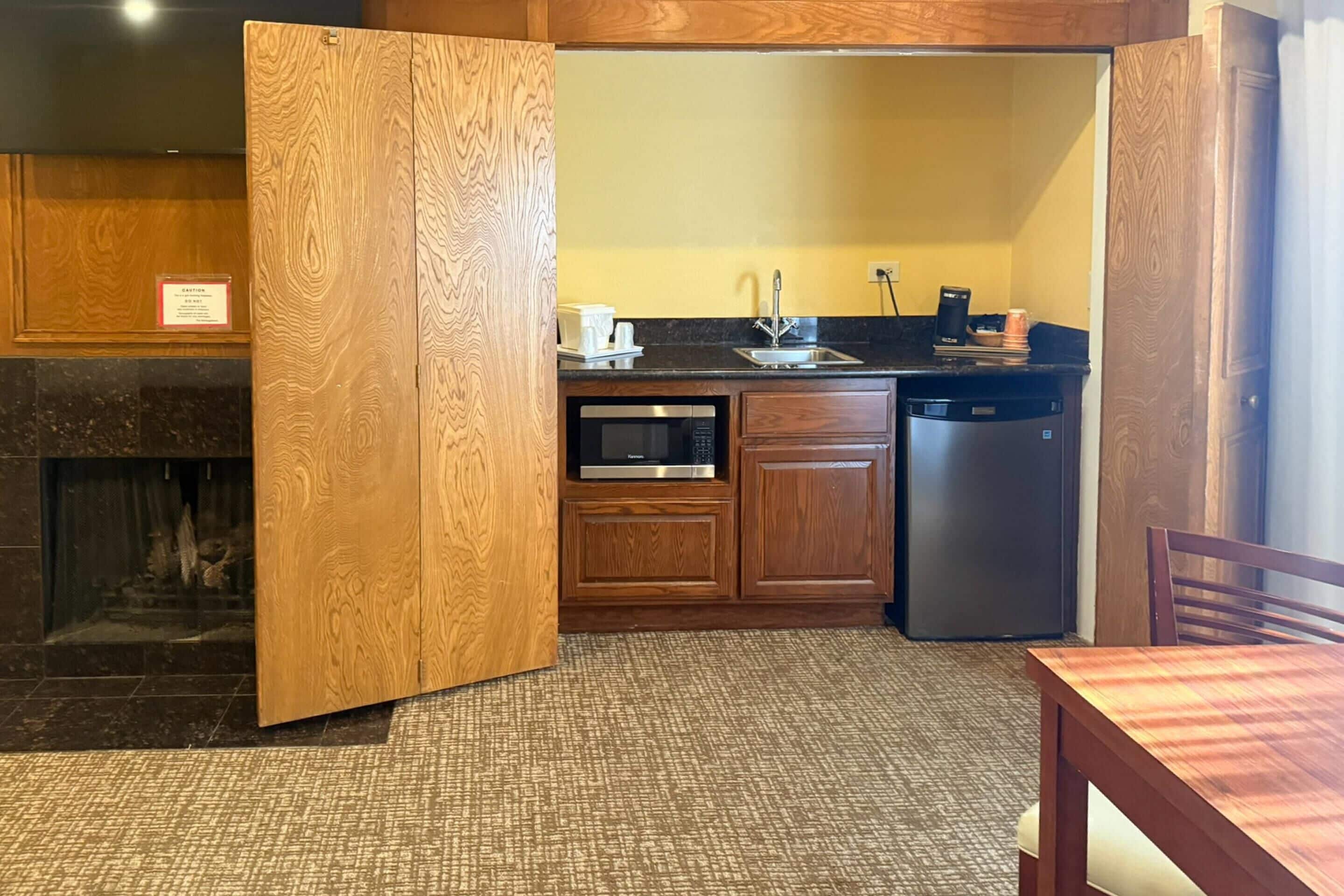 premium bedding, desk, laptop workspace, iron/ironing board