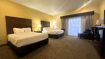 Standard Room, 2 Queen Beds, Non Smoking | Premium bedding, desk, laptop workspace, iron/ironing board