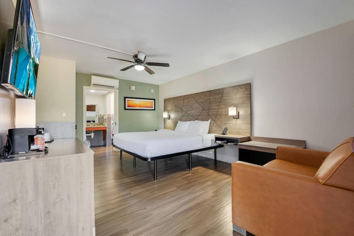 Room, 1 King Bed, Accessible, Non Smoking | Premium bedding, pillowtop beds, in-room safe, desk