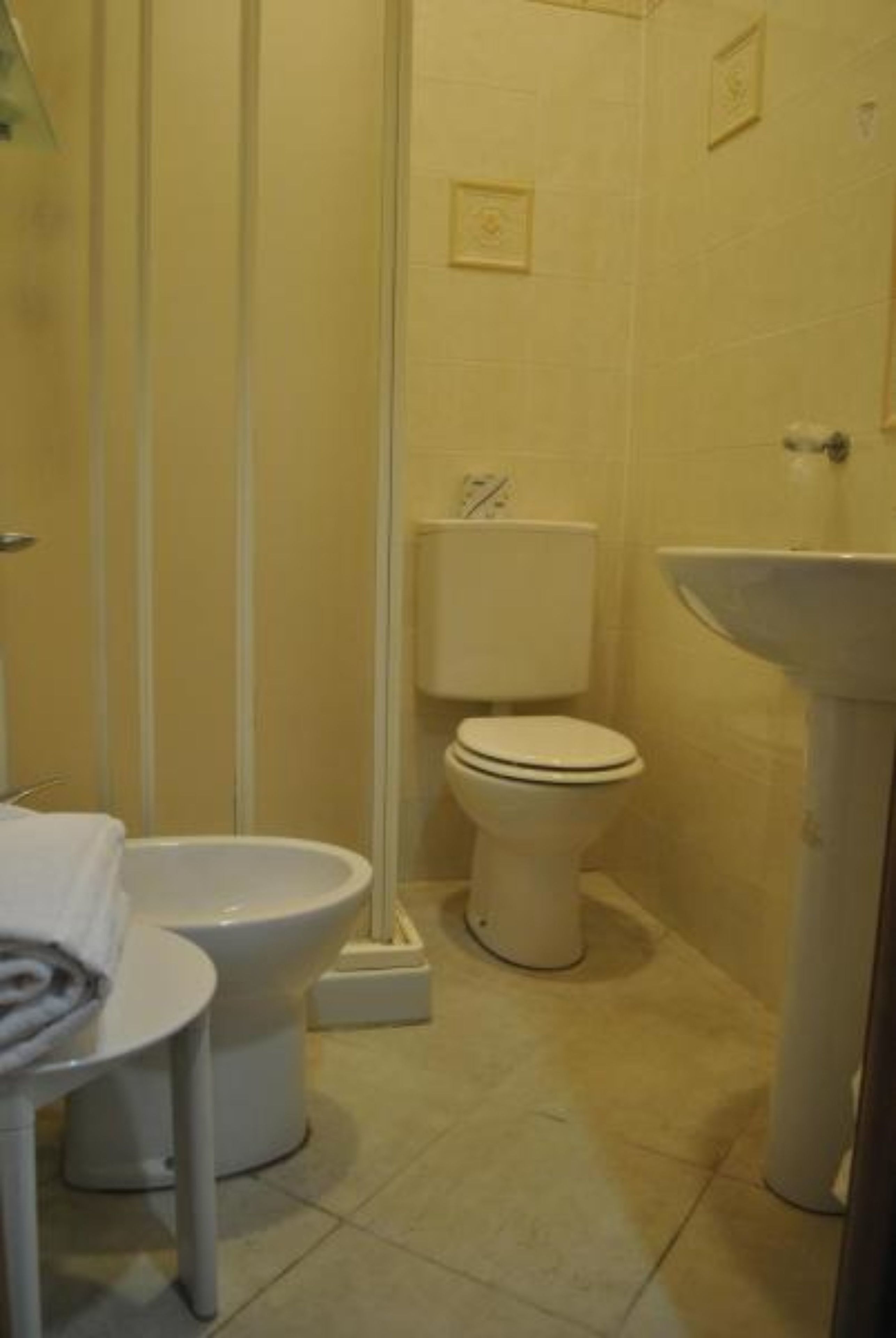 shower, free toiletries, hair dryer, bidet