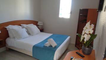 Desk, blackout drapes, soundproofing, iron/ironing board