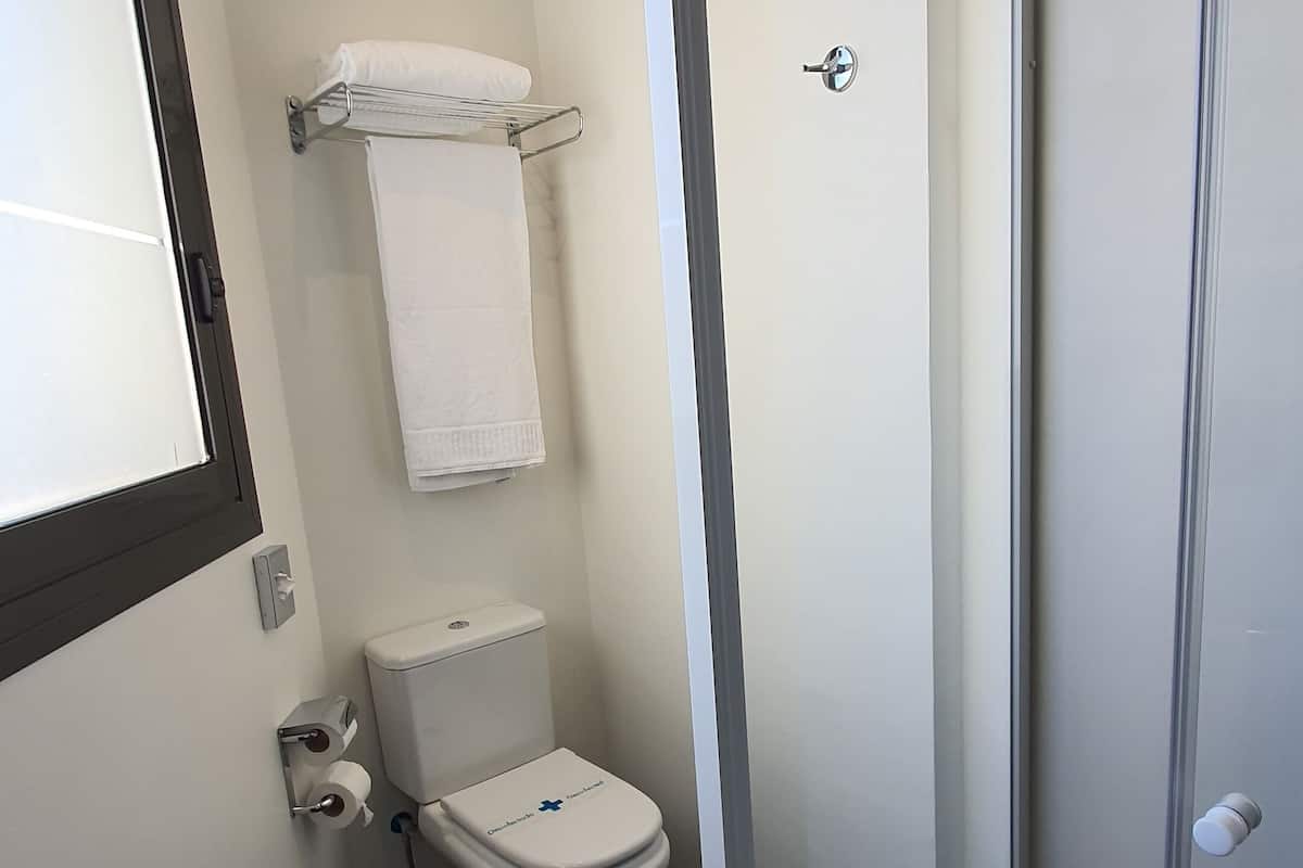 Free toiletries, hair dryer, towels