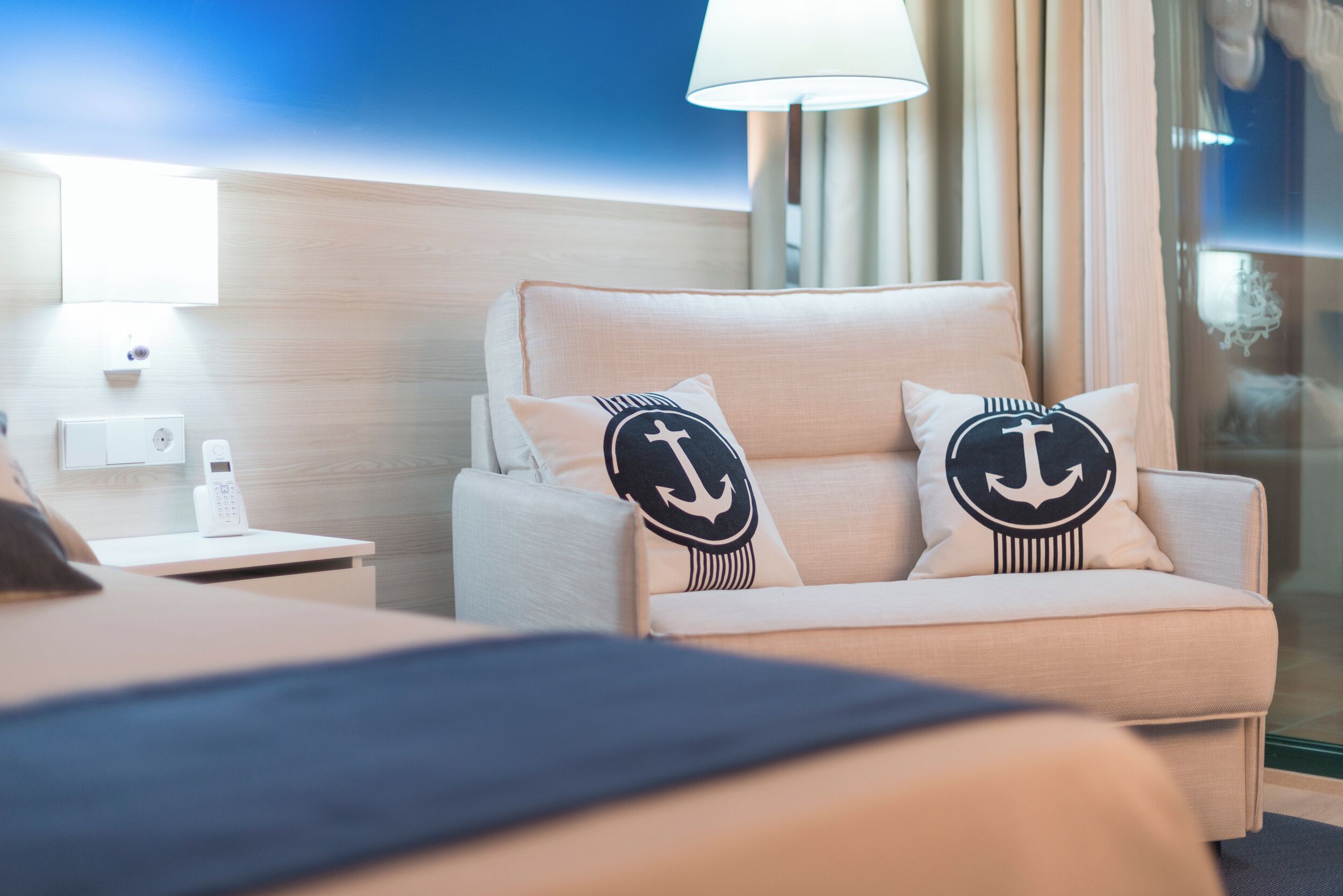 minibar, desk, blackout curtains, iron/ironing board