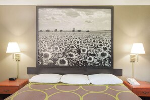 Desk, blackout curtains, iron/ironing board, free cots/infant beds