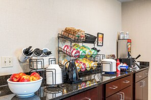 Free daily self-serve breakfast