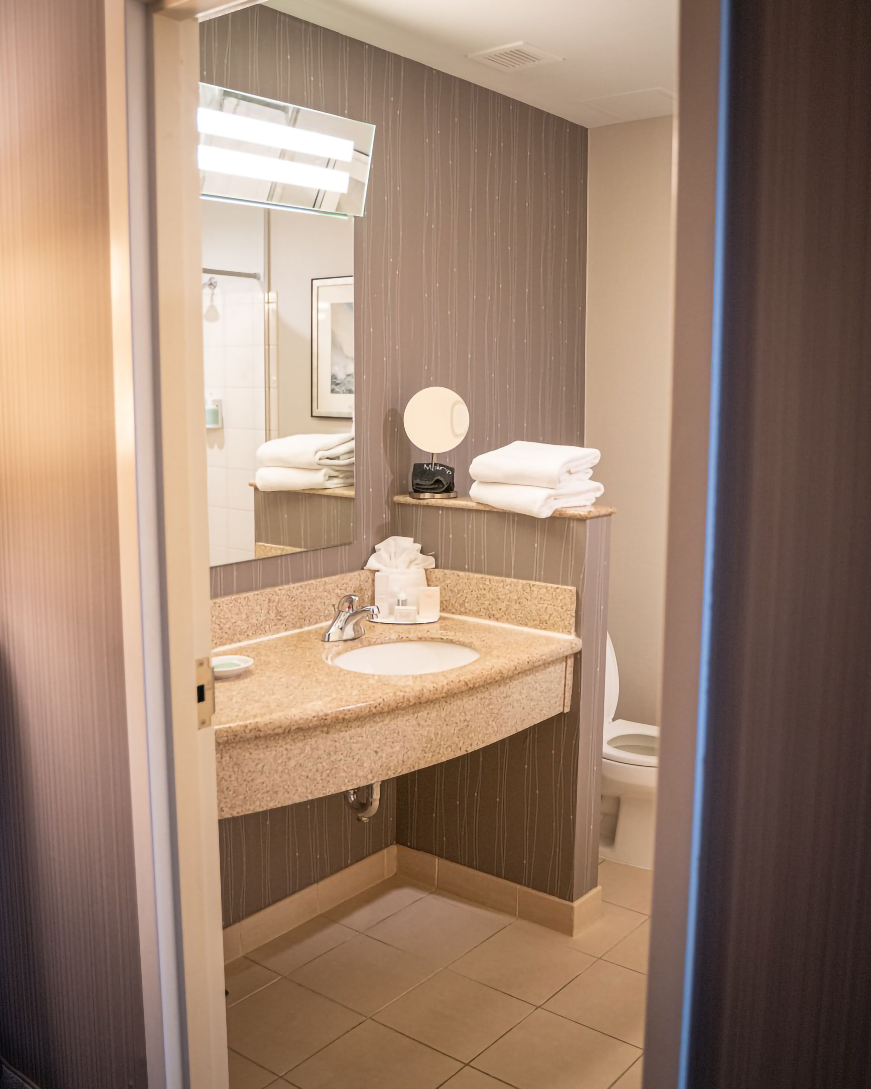 combined shower/bathtub, free toiletries, hair dryer, bathrobes