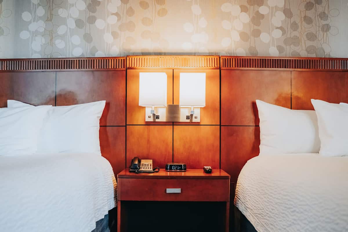 Hypo-allergenic bedding, pillowtop beds, in-room safe, desk
