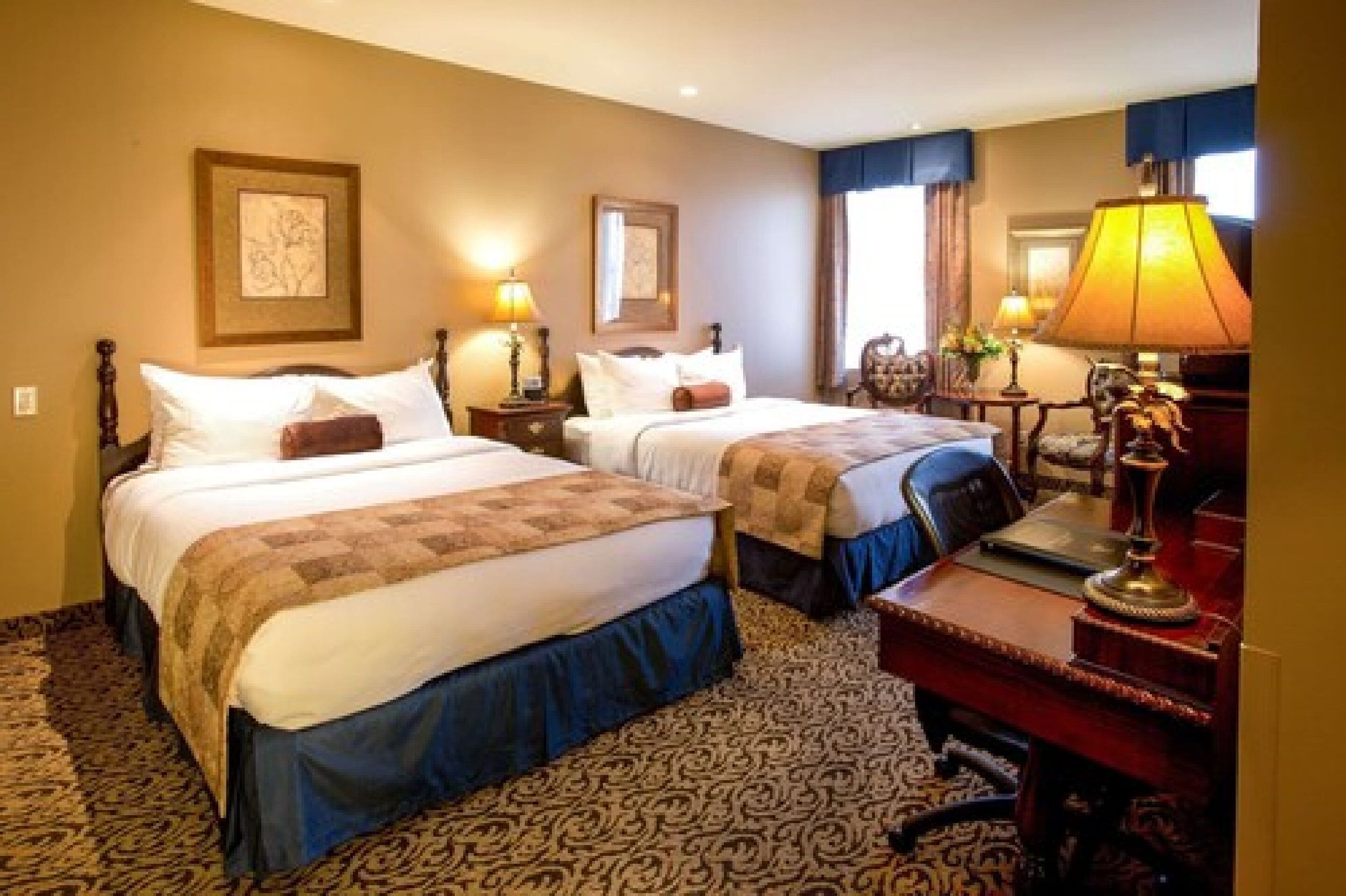 standard room, 2 queen beds, non smoking | desk, iron/ironing board, free wifi, bed sheets