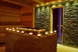 Sauna, bain à remous, hammam, soins corporels, massages sportifs