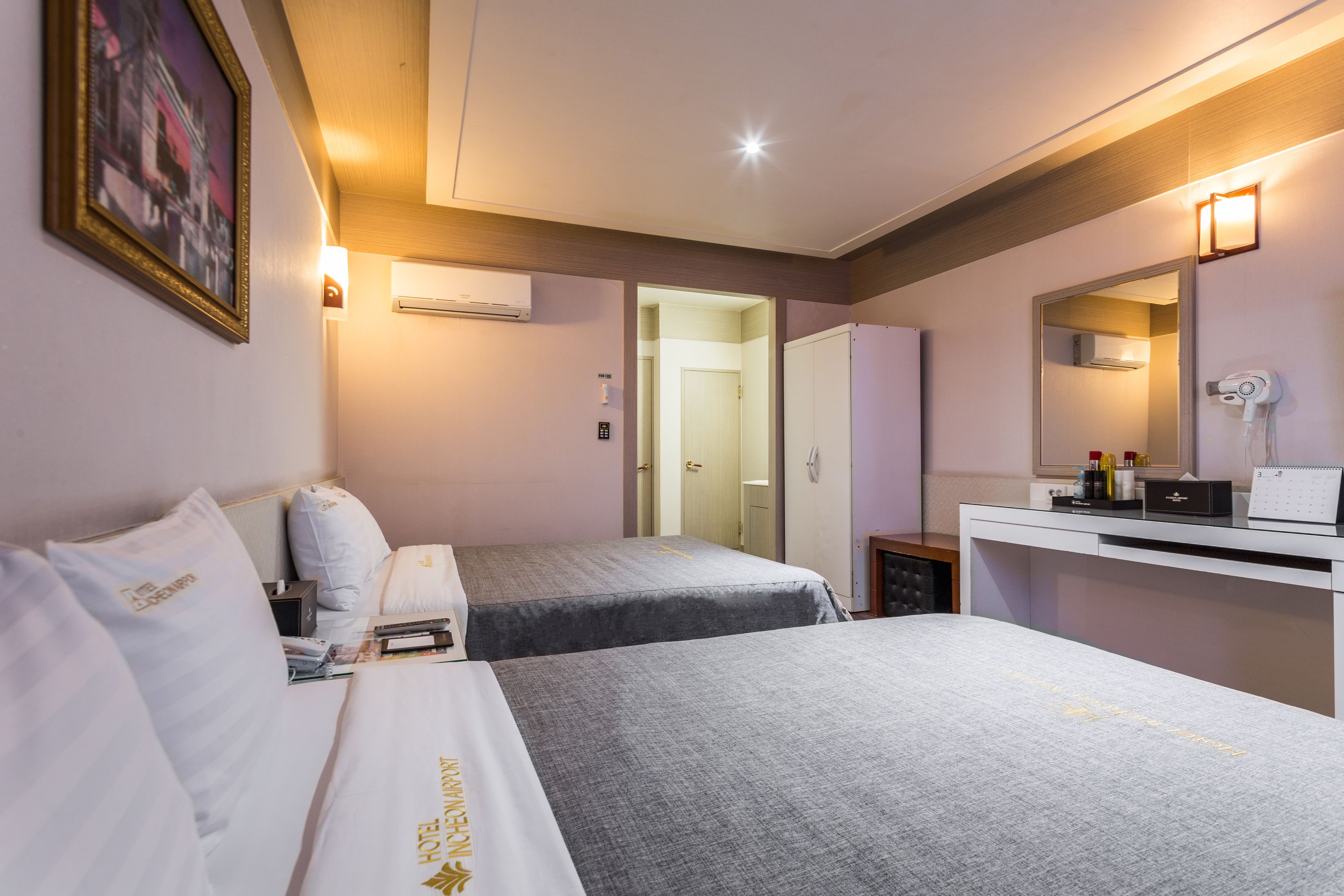 family twin room, 2 double beds | 1 bedroom, minibar, in-room safe, desk