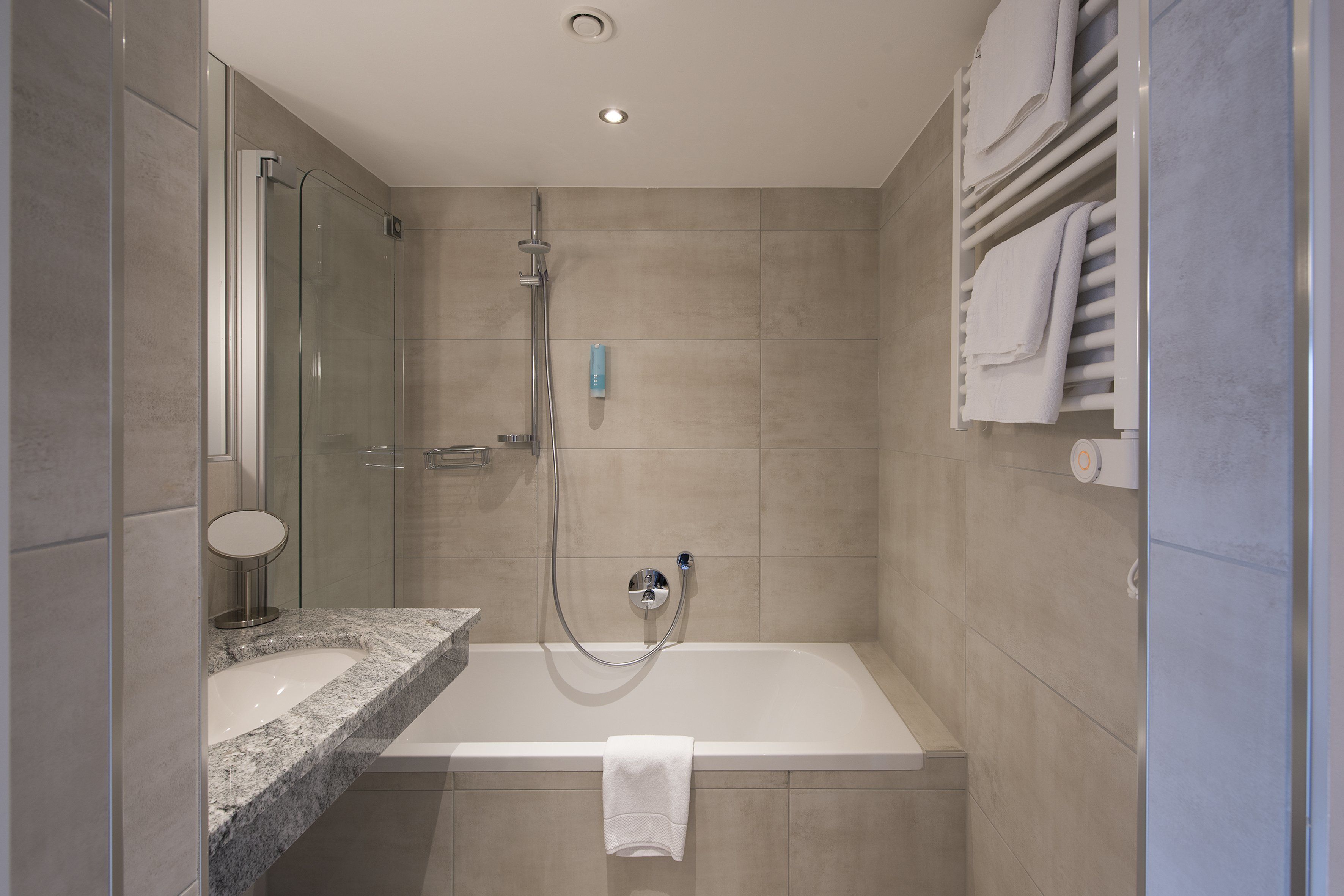 free toiletries, hair dryer, towels, soap