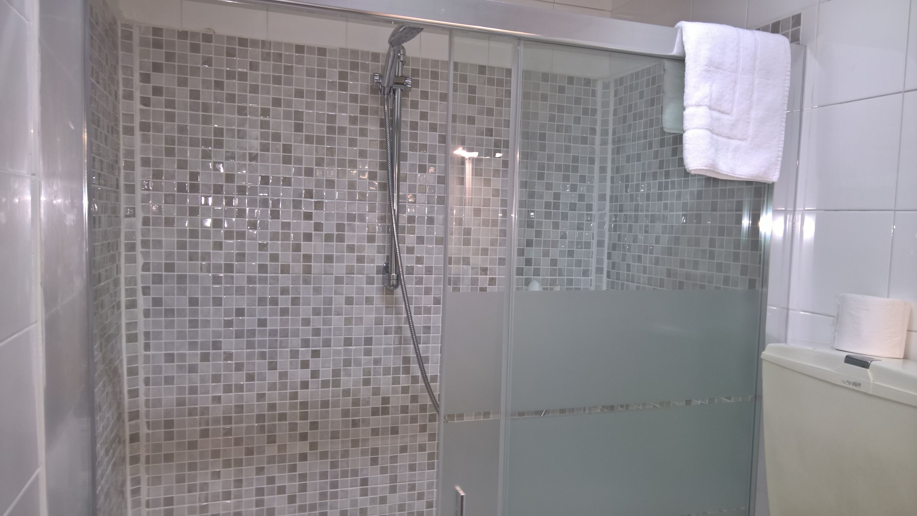 double room | bathroom | shower, free toiletries, hair dryer, towels