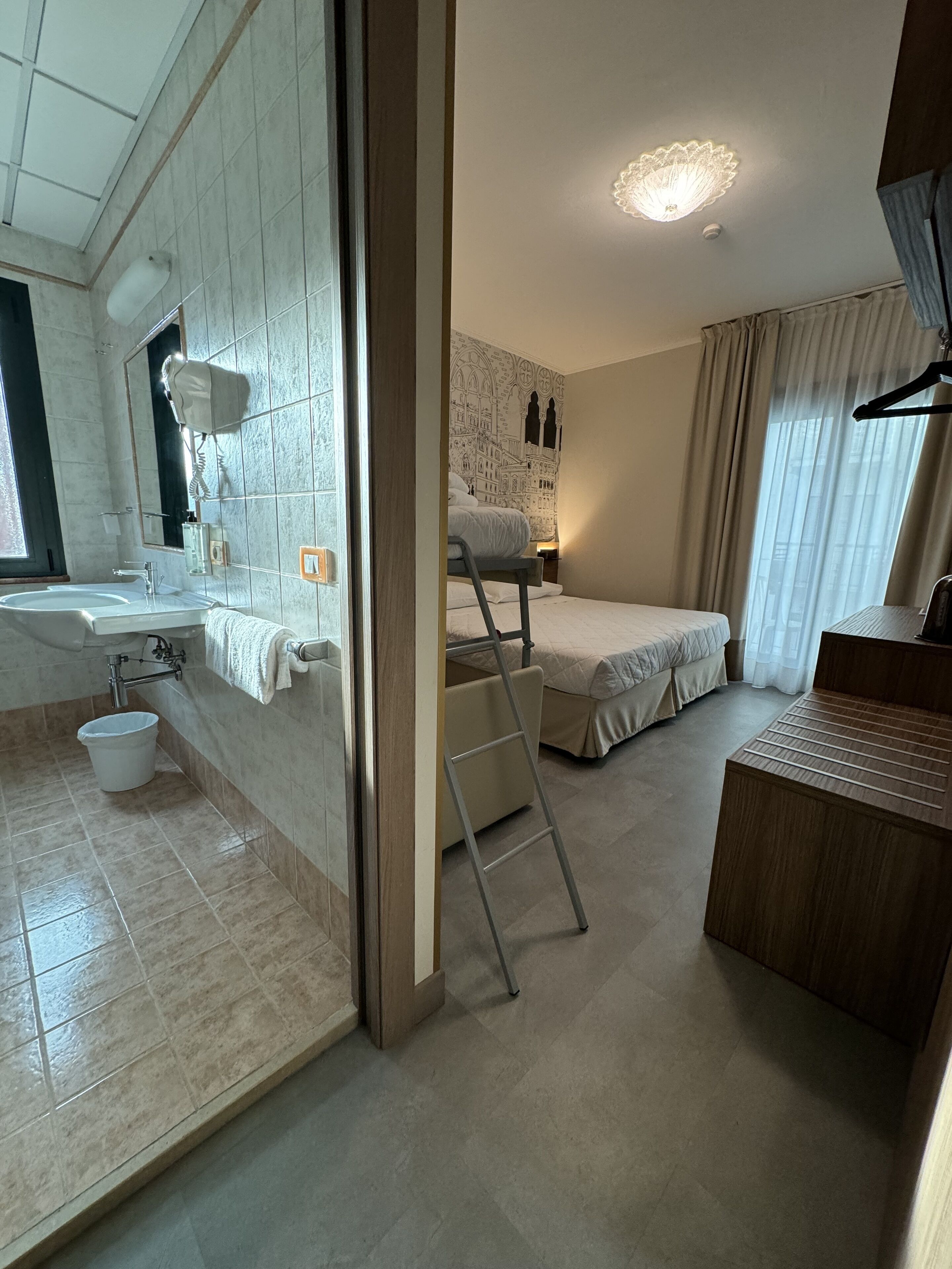 comfort quadruple room | bathroom | shower, free toiletries, hair dryer, towels